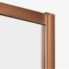 NEW TRENDY Drzwi wnękowe PRIME COPPER BRUSHED 1D L 100x200 szkło czyste 6mm Active Shield 2.0 D-0812A
